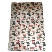 Santa Claus Tablecloth Holiday Christmas Washable 74&quot; x 116&quot; Rectangle - $32.71