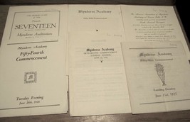 1909-1929 LOT MYNDERSE ACADEMY EPHEMERA SENECA FALLS NY COMMENCEMENT PRO... - $9.89
