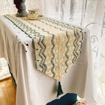 Vintage Table Runners 12&quot;x82&quot; Farmhouse Crochet Country Rustic Lace Tablecloth - £21.23 GBP