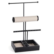 3 Tiers Earrings Necklace Jewelry Display Stand Holder Ring Accessories Storage  - £69.66 GBP