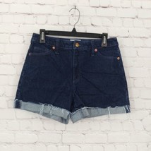 Universal Thread Shorts Womens 4/27 Blue Denim Vintage Midi Cuff Cut Off... - $15.95
