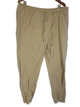 Casual Khaki Beige Green Sz XXL Casual Chino elastic waist / cuff croppe... - $297.41 MXN