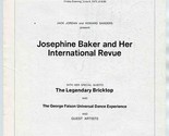 1973 Carnegie Hall Josephine Baker and Her International Revue  - $17.82