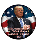 DONALD TRUMP 45TH PRESIDENT OF THE US 3&quot; PINBACK BUTTON VOTE FOR PRESIDENT - $7.99