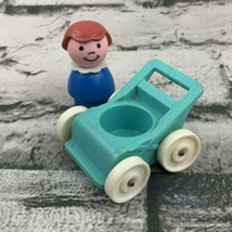 Vintage Fisher Price Little People Replacement Girl With Blue Stroller - $15.84