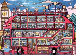 All Aboard London: The Great Red Bus Adventure (used 1000 PC jigsaw puzzle) - $13.00