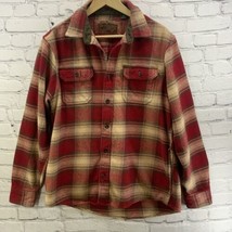 Orvis Flannel Shirt Mens Sz M Red Plaid Long Sleeve Lumberjack  - £19.77 GBP