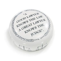 Lawyer gift desk paperweight&quot;A good lawyer knows the law; a great lawyer... - $36.99