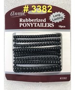 ANNIE RUBBERIZED PONYTAILERS 2&quot; DIAMETERS 10PCS BLACK COLOR - $2.72 CAD