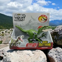 Robo Alive Dino Action Raptor Robotic Pet  Dinosaur Toy by ZURU Green NEW - $26.53