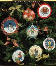 7 Prizewinning Xmas Tree Ornaments V3 Holy Night Claus Cross Stitch Patterns - £11.98 GBP