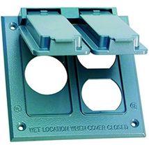 Sigma Electric Square Metal 2 gang Combo Box Cover For Wet Locations - $19.93