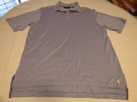 Polo Golf Ralph Lauren Mens short sleeve polo shirt L lt blue wht Pima Cttn GUC@ - £18.51 GBP