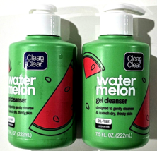 Clean & Clear Water Melon Gel Cleanser & Quench Dry Skin 7.5oz. - £23.59 GBP