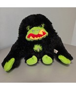Fiesta Toys 15&quot; Grumpy Gorilla Ape Black Green Shaggy Plush Stuffed Animal - $259.94 MXN