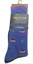 GoldToe Limited Edition 2 Pair Socks Shoe Sz 6-12.5 Vote Red White Blue Striped - £23.40 GBP