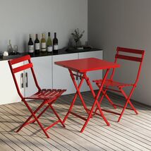 Red Foldable Patio Bistro Set - 3 Piece - $161.99