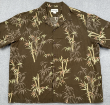 Hawaiian Shirt Bamboo Print Made in Hawaii 100% Cotton Aloha Mens 3XL - $44.54