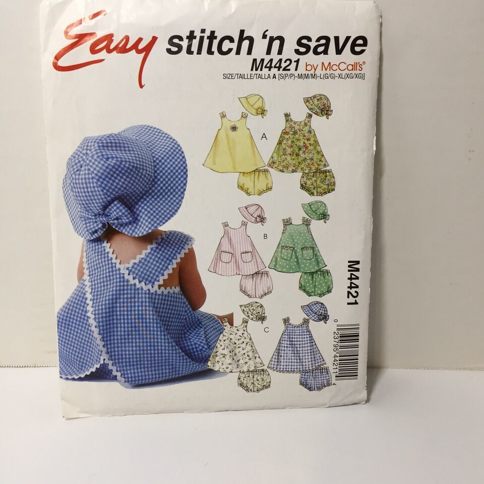 Primary image for Easy Stitch 'n Save 4421 Size S-XL Infants' Dresses Panties Hat