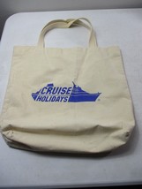 Large Canvas Tote Bag Cruise Holidays Lines 17&#39;&#39; X 17&#39;&#39; - £15.90 GBP