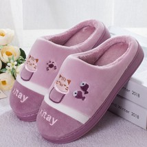 Ute cat slippers cartoon shoes non slip soft warm house slippers indoor bedroom couples thumb200