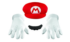 Disguise Men&#39;s Nintendo Super Mario Bros.Mario Adult Costume Accessory Kit, Red/ - £78.67 GBP