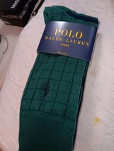 POLO RALPH LAUREN MEN&#39;S GREEN NAVY DRESS SOCKS WITH POLO LOGO 3 PAIRS $2... - £11.42 GBP