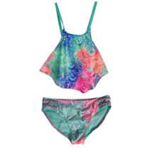 Wonder Nation Girls 2 Piece Bikini Set Multicolor Tie Dye Tribal Braided Swim XL - £13.43 GBP