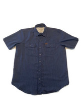 Orvis Classic Collection Men’s Size M Short Sleeve Button Down Shirt Navy Blue - £10.65 GBP