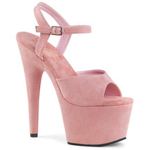 PLEASER ADORE-709FS Women&#39;s Baby Pink 7&quot; Heel Ankle Platform Strap Sandal Shoes - £49.67 GBP