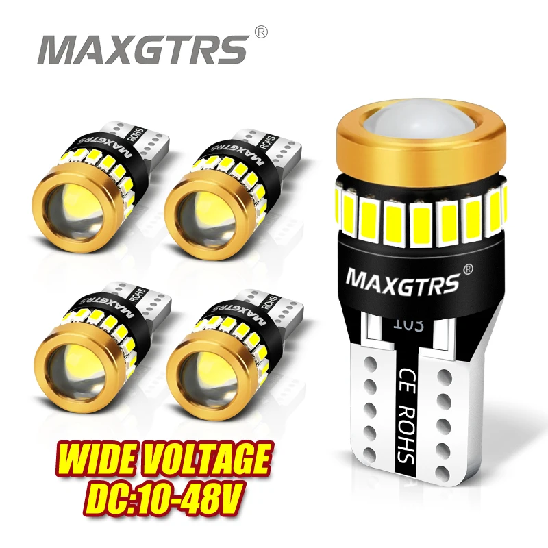 5X 24v T10 W5W Led Canbus WY5W Bulbs Error Free 194 168 LED Super Bright Car Int - £127.83 GBP