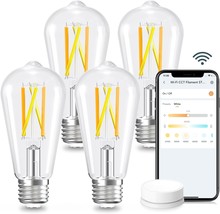 Linkind E26 Smart Edison Bulbs, 2700K-6500K Tunable Wifi Edison Bulbs Wi... - $47.96