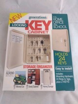 Generations Locking Key Cabinet, Holds 24 Keys  Home/Office  Almond Color - $29.99