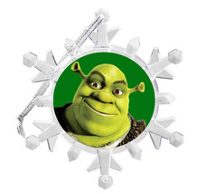 Shrek Snowflake Multi Colored Blinking Light Holiday Christmas Tree Ornament - £12.84 GBP