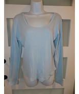 Fashion Bug Light Blue Long Sleeve Ribbed Shirt Size L Women&#39;s - $24.96 CAD