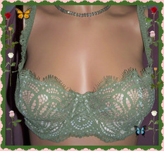 36B Sage Green RARE Crochet WICKED Dream Angel PushUp wopad Victorias Secret Bra - £31.45 GBP