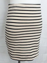 H &amp; M Mini Skirt Striped Stretch Tan Camel Black size Small Bodycon - £12.00 GBP