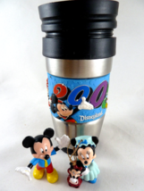 2009 Walt Disney World Travel Mug + Minnie and Mickey figures - $15.83