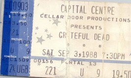 Grateful Dead Concert Ticket Stub Septembre 3 1988 Landover Maryland - $49.49