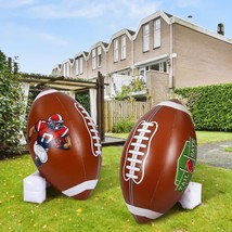 2 Pcs 47&quot; Giant Football Party Decoration Jumbo Inflatable Football With... - $73.14