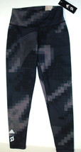 New NWT Peloton Adidas Leggings M HR Womens Black Gray Tight Logo Spinni... - $126.72
