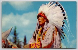North American Indian Chief Yellow-face Postcard N23 - £7.14 GBP