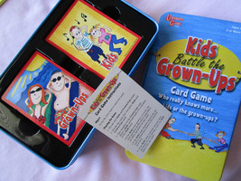 Generation Gap Trivia Card Game Kids Battle Grown Ups 2005 in Storage Tin New - $5.49