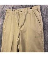 Carhartt Pants Mens 34W 34L 34x34 B290 Blended Twill Khaki Chino Work Co... - £14.64 GBP