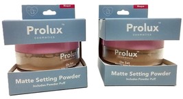 ( Lot 2 ) PROLUX Cosmetics MATTE Setting Powder With Puff ~ Bisque ~NIB~... - $14.84