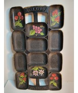 Cast Iron No. 9 Muffin Pan 1800&#39;s R&amp;E Mfg. Co. with Painted Design - $39.00