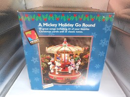 1996 Mr. Christmas Disney A Mickey Holiday Go Round Carousel Works In Bo... - $84.15