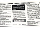 1974-1975 Corvette Decal Engine Start Procedure Instructions - $16.78