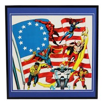 VINTAGE 1976 Marvel Dr Strange Daredevil Shang Chi Framed 12x12 Poster D... - £31.15 GBP