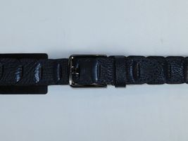 Men Genuine Leather Belt PIERO ROSSI Turkey Crocodile print Hand Stitch #69 navy image 2